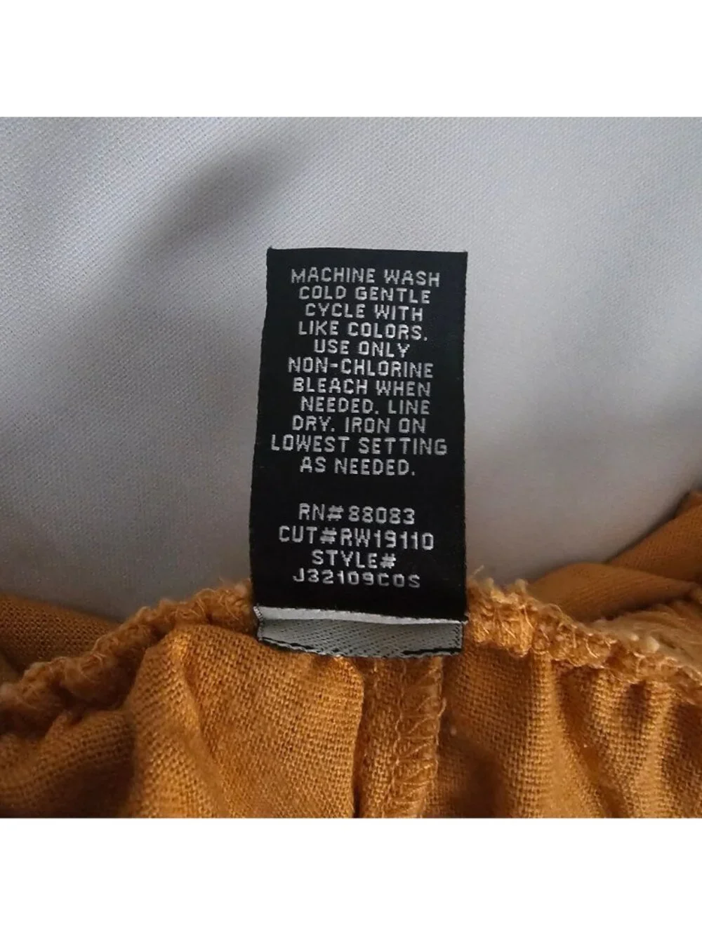 Rewash Brand Mustard Yellow Rayon-Linen Tiered Wide Leg Pants Size Medium, NWT - Picture 7 of 12